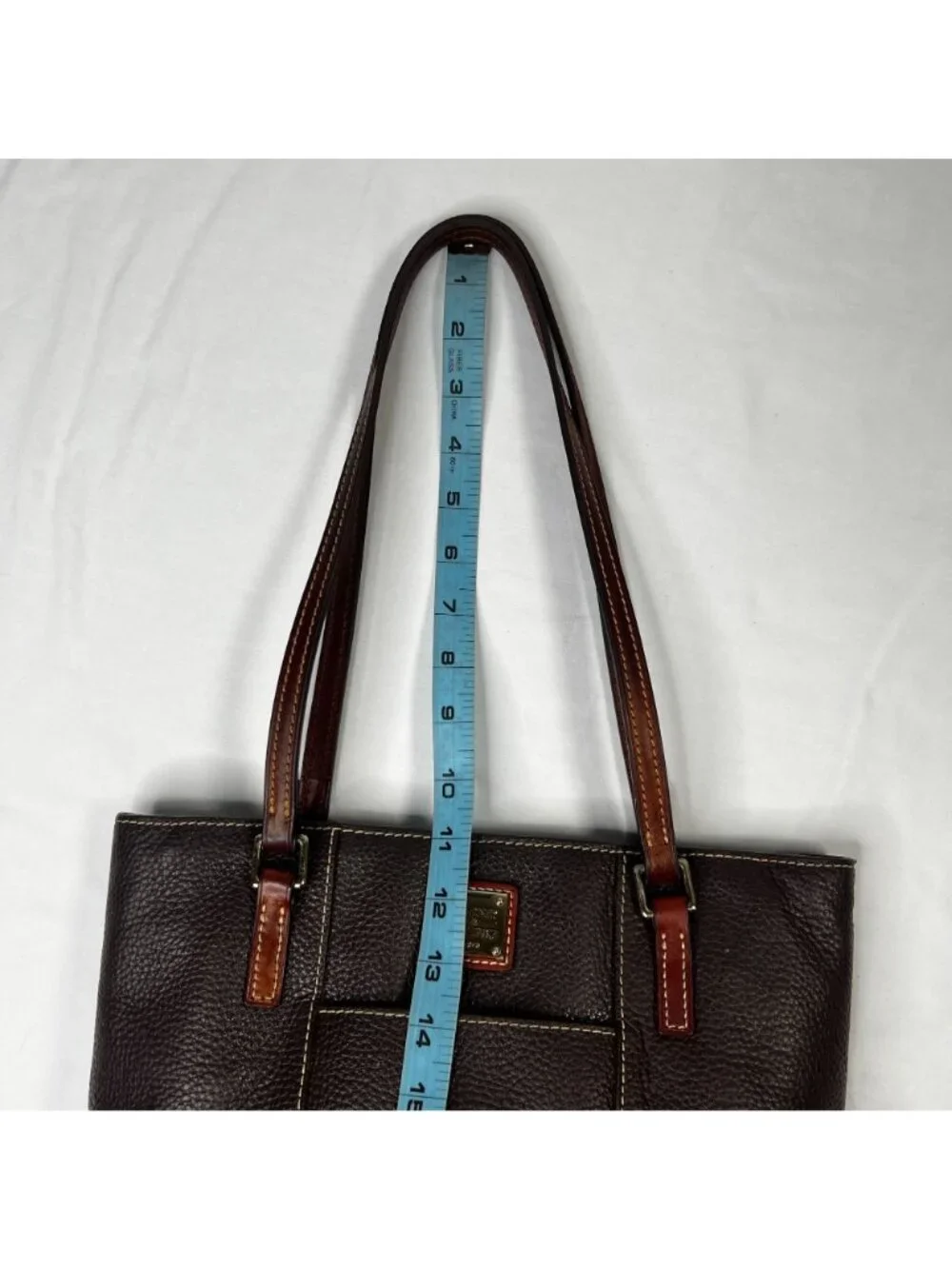 Dooney and Bourke Pebble Grain Small Lexington Shoulder Shopper Bag Dark Brown